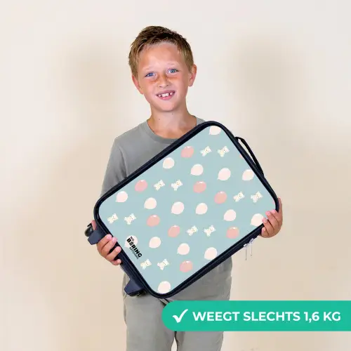 Beertjes in luchtballonnen tussen wolken en ballonnen Kinderkoffer - Zwart klein -sfeer4_NL
