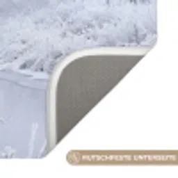 Rivier - Sneeuw - Bos - Winter - Schilderachtig Badmat klein -USP_AntislipDE