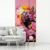 Kleurrijk - Bloemen - Vrouw - Zon fotobehang vinyl groot -woonkamer