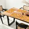 Bloemen - Geschilderd - Geel Placemat vinyl groot -zzsfeer4_Kitchenyeah-website