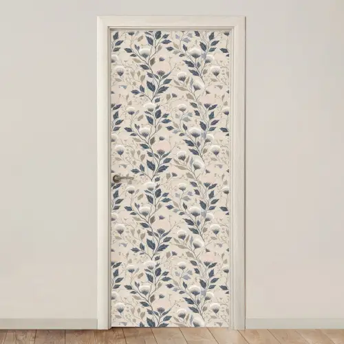Klassiek - Botanisch - Kleurrijk deurposter klein 289 -3d_beige