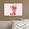 Cowboylaarzen - Roze - Boeket - Bloemen canvas 2cm klein -sfeer3