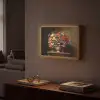 Kleur - Bloemen - Vintage - Bloemenvaas Light Box met batterij (Wandlamp) middel -sfeer1