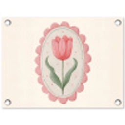 Tulp - Lijst - Ovaal - Illustratie tuinposter los doek klein -3d