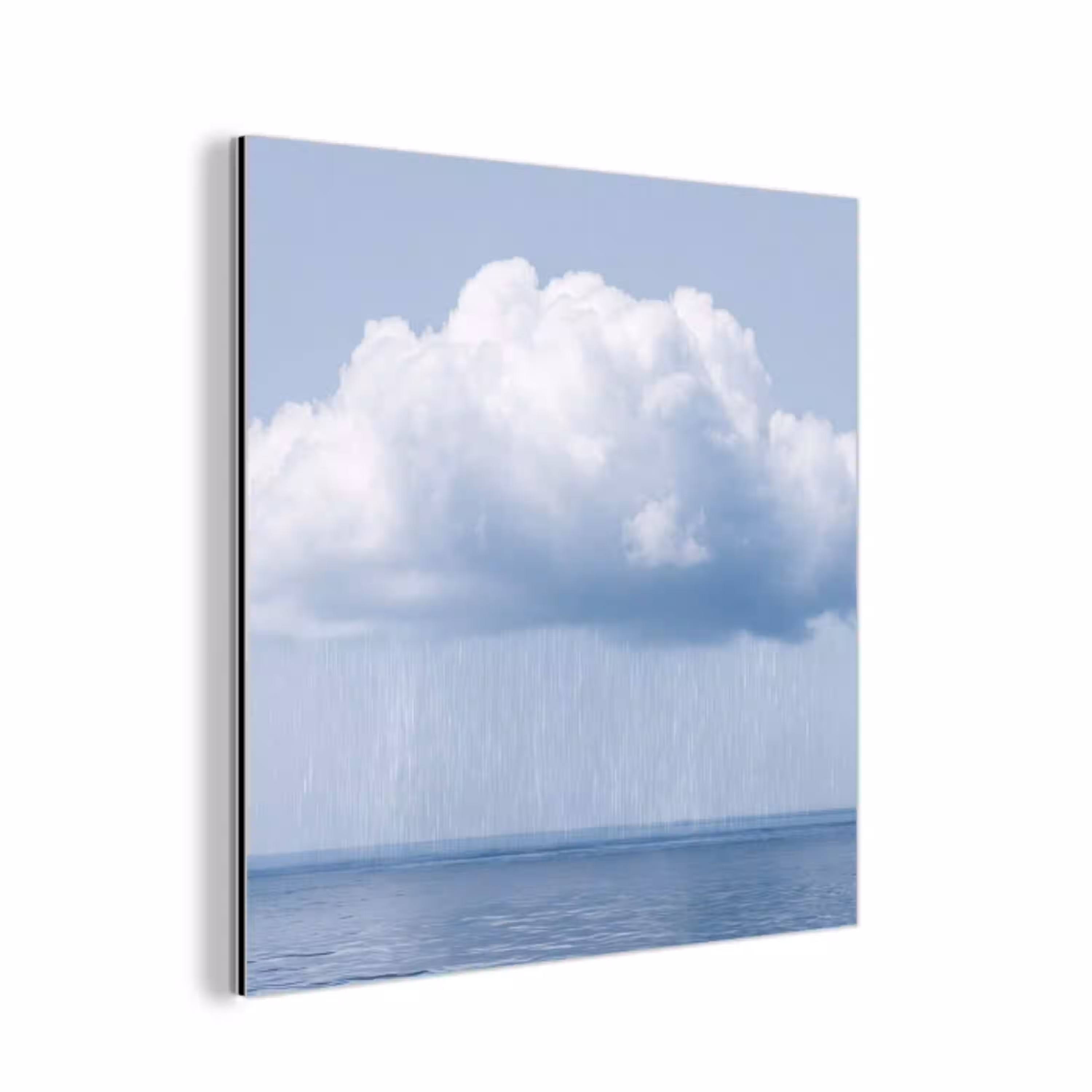 Wolk - Regen - Natuur aluminium wit klein -3d