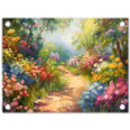 Natuur - Landschap - Bloemen - Kleurrijk tuinposter los doek klein -3d