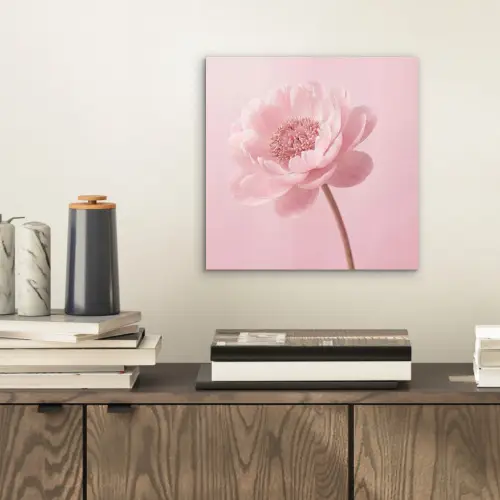Bloem - Pioenroos - Roze aluminium wit klein -sfeer1