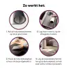 Schepijs - Hoorntje - Illustratie - Minimalistisch Inductie beschermer vinyl 3mm middel -zzzzzzz-cc-werking
