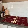 Sterren - Luipaardprint - Dream - Bordeaux Inductie beschermer vinyl 3mm klein -sfeer3