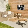 Paard - Sport - Zwart - Wit Tuinposter op houten frame 2 cm dik klein -sfeer2
