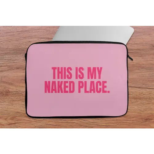 Tekst - Modern - Roze laptophoes neopreen klein -tafel