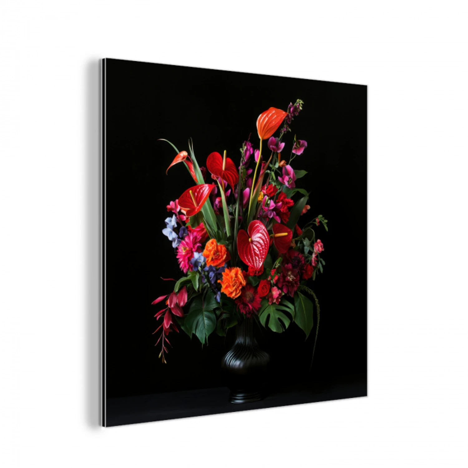 Bloemen - Boeket - Sierlijk aluminium wit klein -3d