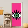 Minimalistisch - Oog - Roze deurposter klein -sfeer4