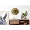 Vaas - Olijftakken - Bladeren - Beige Wandcirkel aluminium klein -kantoor