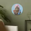 Kat - Handdoek - Washand - Zeep Akoestische PET Vilt - Rond klein -sfeer2