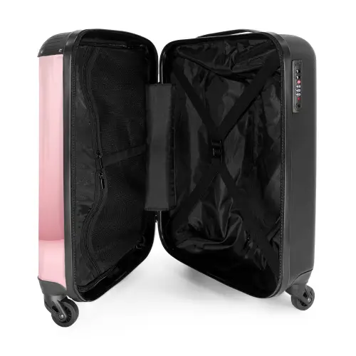 Roze ritselaar NBS - Handbagage koffer - Unisex middel -binnenkant