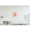 Bij - Geel - Bloemen - Kleurrijk textielposter latten blank klein -kinderkamer