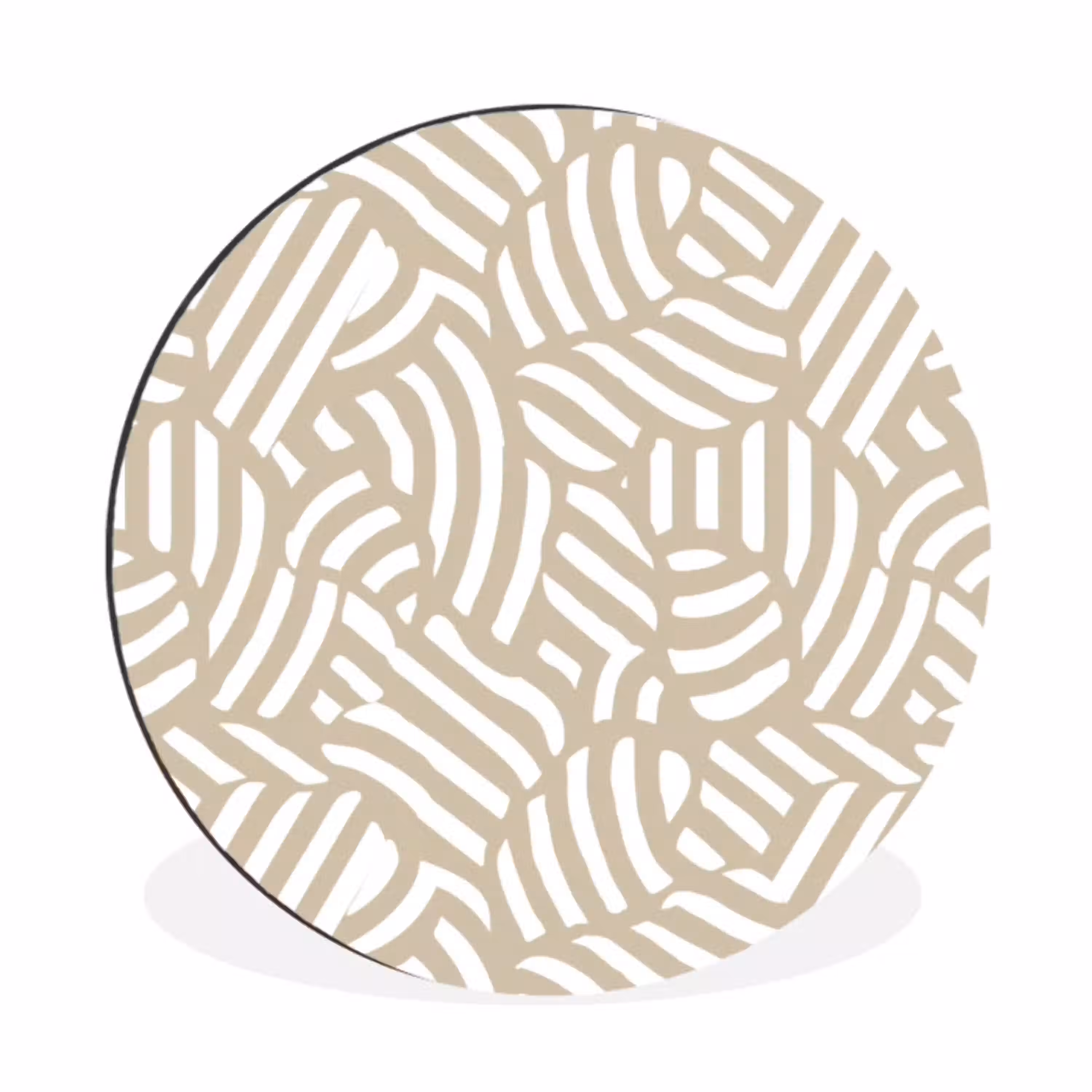 Abstract - Modern - Beige Wandcirkel aluminium klein 190 -3d