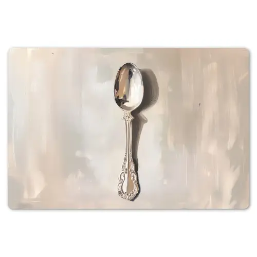 Lepel - Verf - Zilver Placemat vinyl groot -zzsfeer1_Kitchenyeah-website