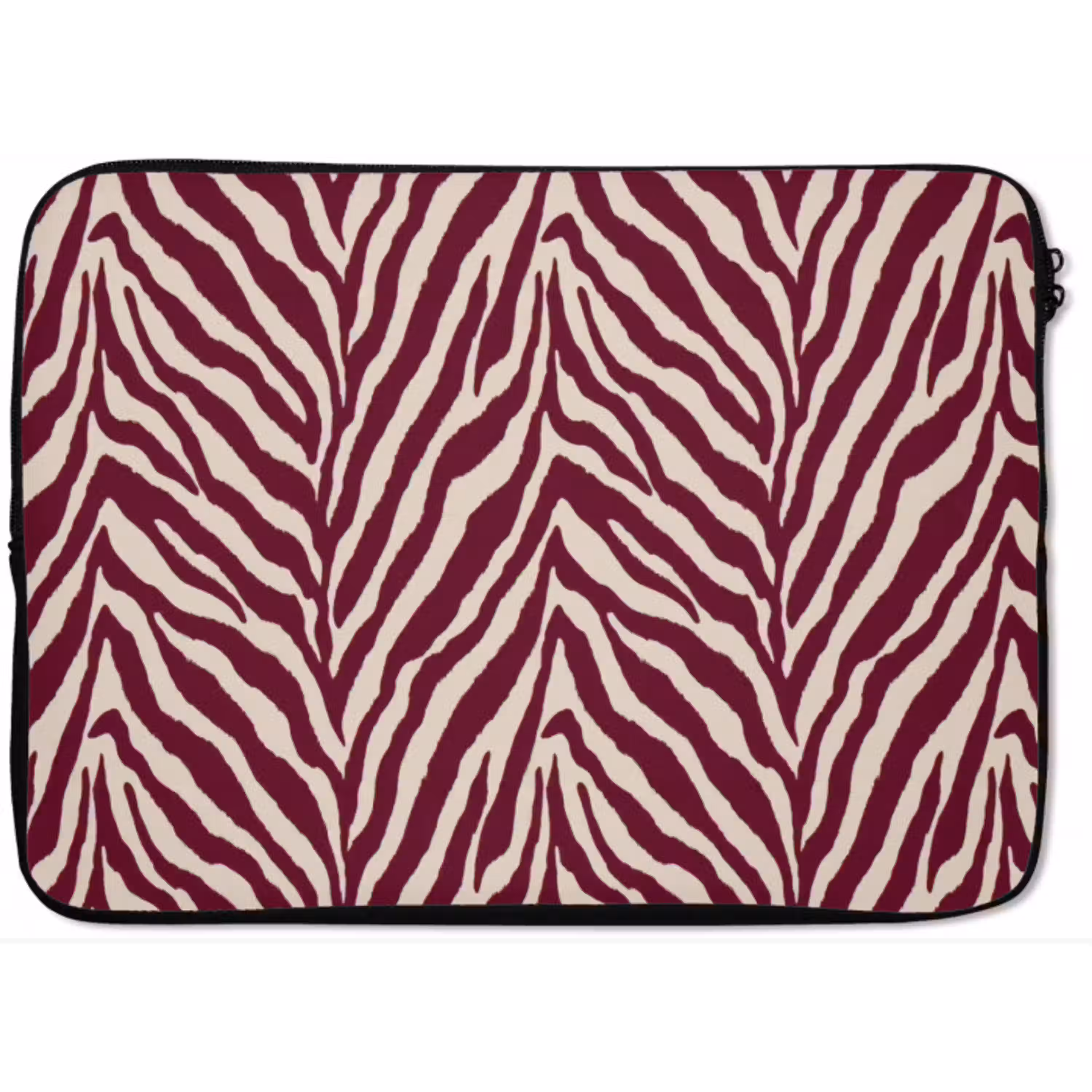 Zebra - Motief - Bordeaux - Rood laptophoes neopreen klein 279 -zkaufland3dotto