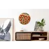 Pizza - Hart - Pepperoni - Tomaat Wandcirkel aluminium klein -kantoor