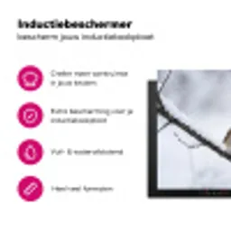 Roodborstje - Tak - Sneeuw - Winter - Levendig Inductie beschermer vinyl 3mm klein -wsfeer2_website