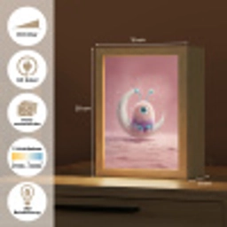 Maan - Monster - Roze Light Box met kabel (Kinderlampje) klein -USP_websiteoverzichtDE