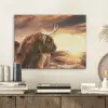 Schotse hooglander - Zon - Horizon - Koe - Dieren PET vilt klein -sfeer1