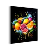Fruit - Graffiti - Kleurrijk - Sinaasappel - Aardbei - Abstract aluminium wit klein -3d