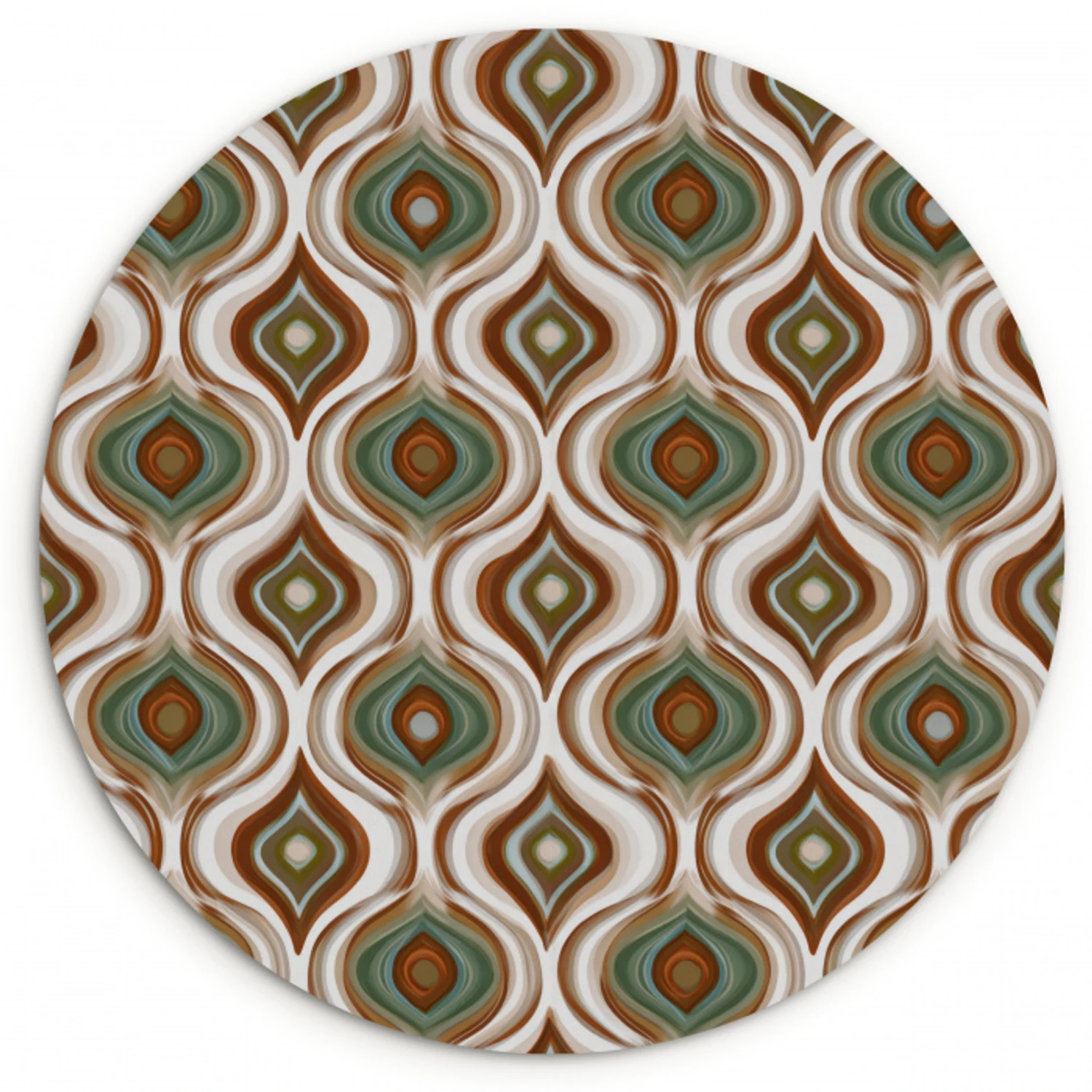 Motief - Patroon - Kleurrijk Wandcirkel kunststof plaat 5mm dik klein 188 -3d