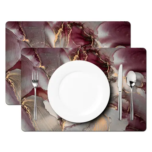 Goud - Marmer - Paars Placemat vinyl groot -zzsfeer2_Kitchenyeah-website