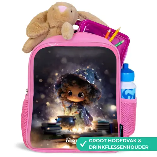 Magische Nacht vol Toverkunst Kinderrugzak - Roze middel -inhoud_NL