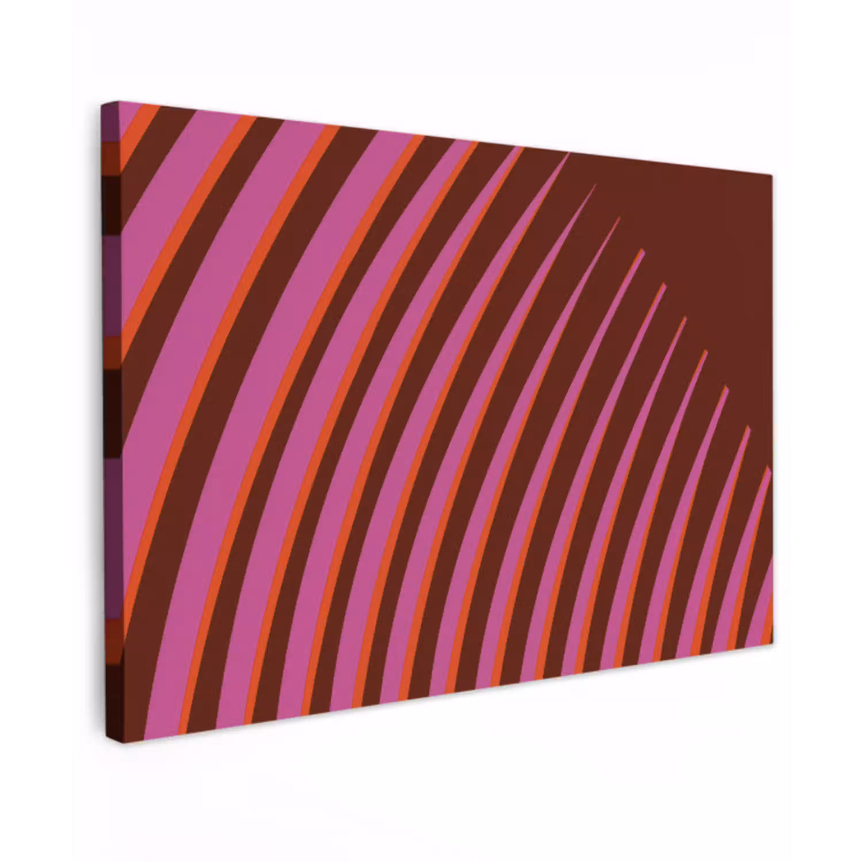 Lijnen - Rood - Beweging canvas 2cm klein -z3d