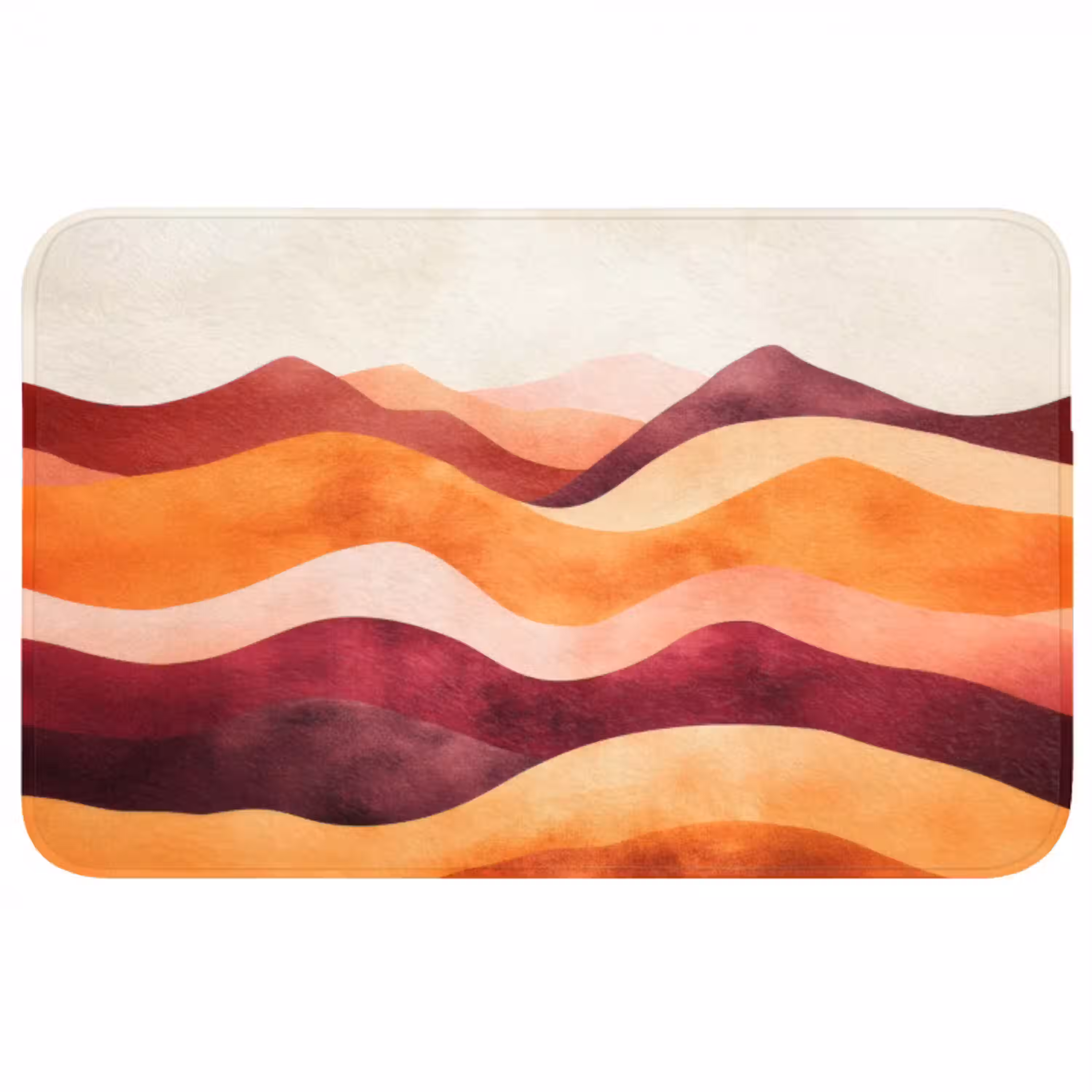 Abstract - Landschap - Golven Badmat middel -3d