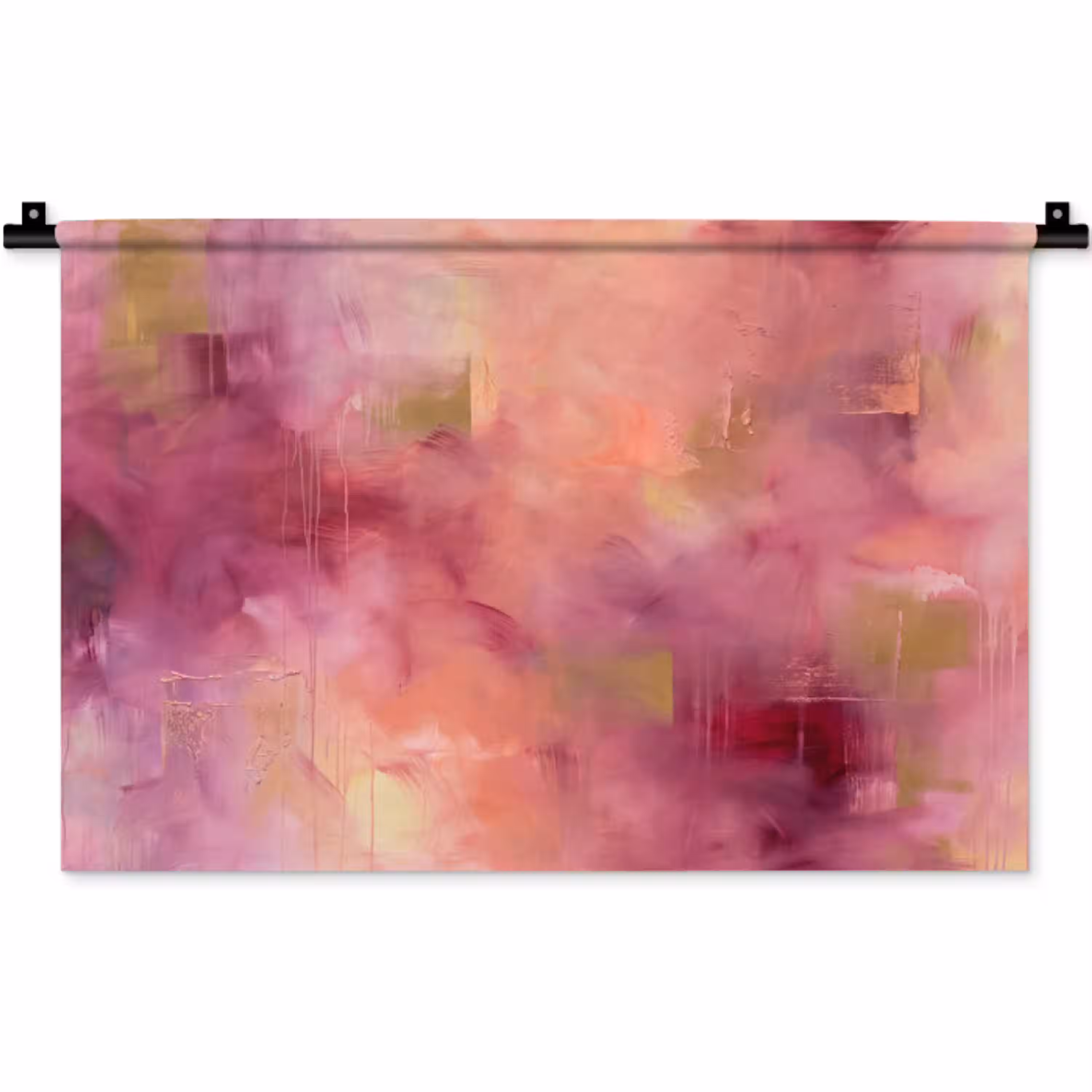 Abstract - Kleuren - Modern - Roze - Paars Wandkleed katoen klein -zz3d