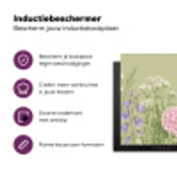 Botanisch - Bloemen - Kleurrijk Inductie beschermer vinyl 3mm klein -zzzzzzz-cc-usp