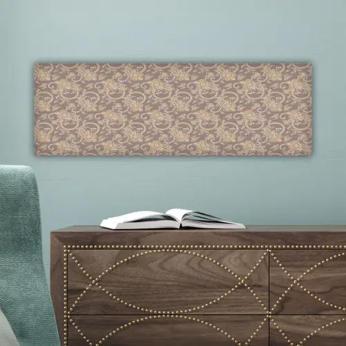 Oosters - Bloemen - Beige - Grijs canvas 2cm klein 828 -sfeer4