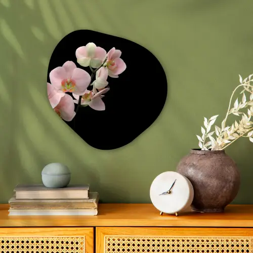 Orchidee - Bloemen - Roze - Stilleven - Flora Wandcirkel Organisch Forex 3mm klein -sfeer2