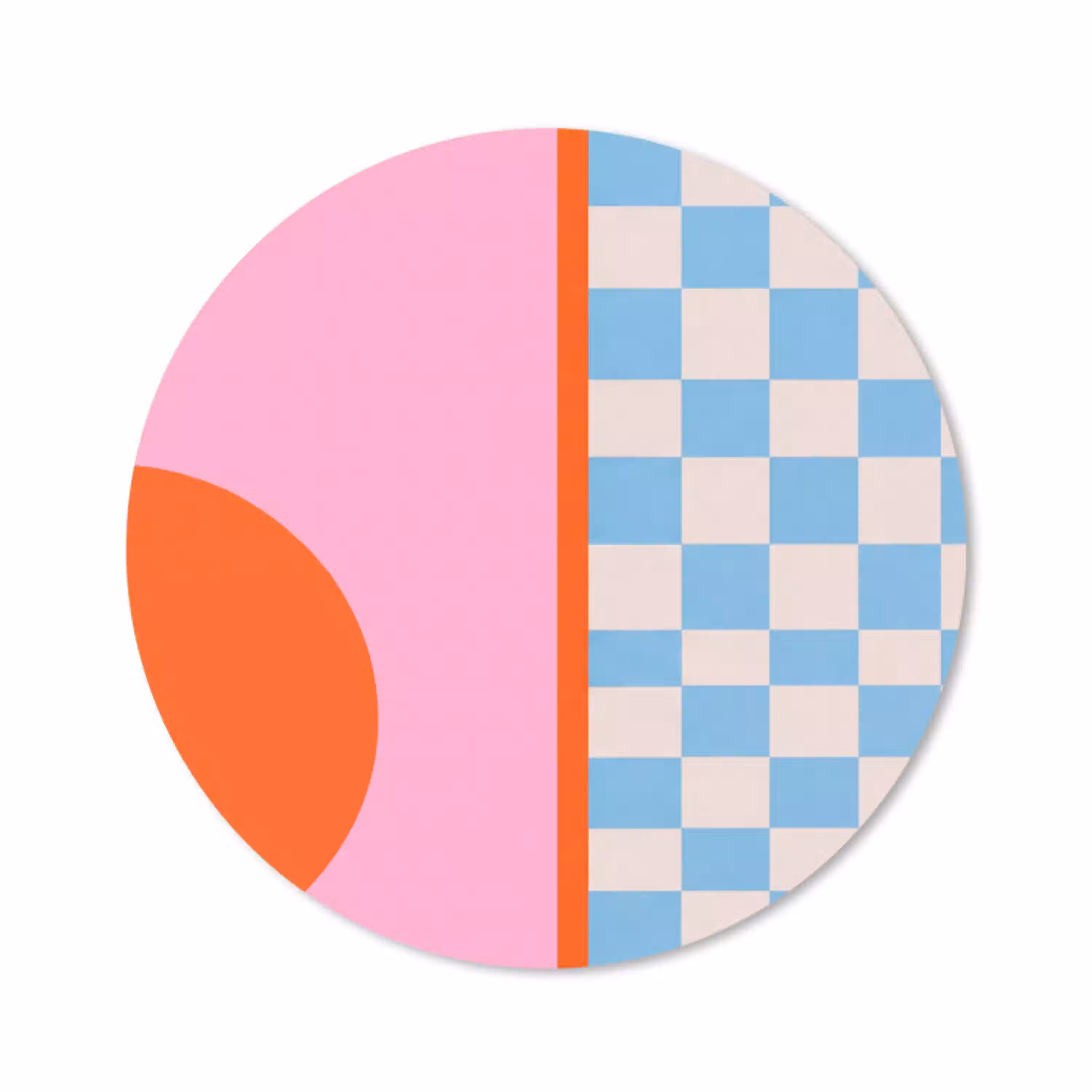 Abstract - Vormen - Geometrisch - Modern - Kleurrijk Muismat rond klein -3d