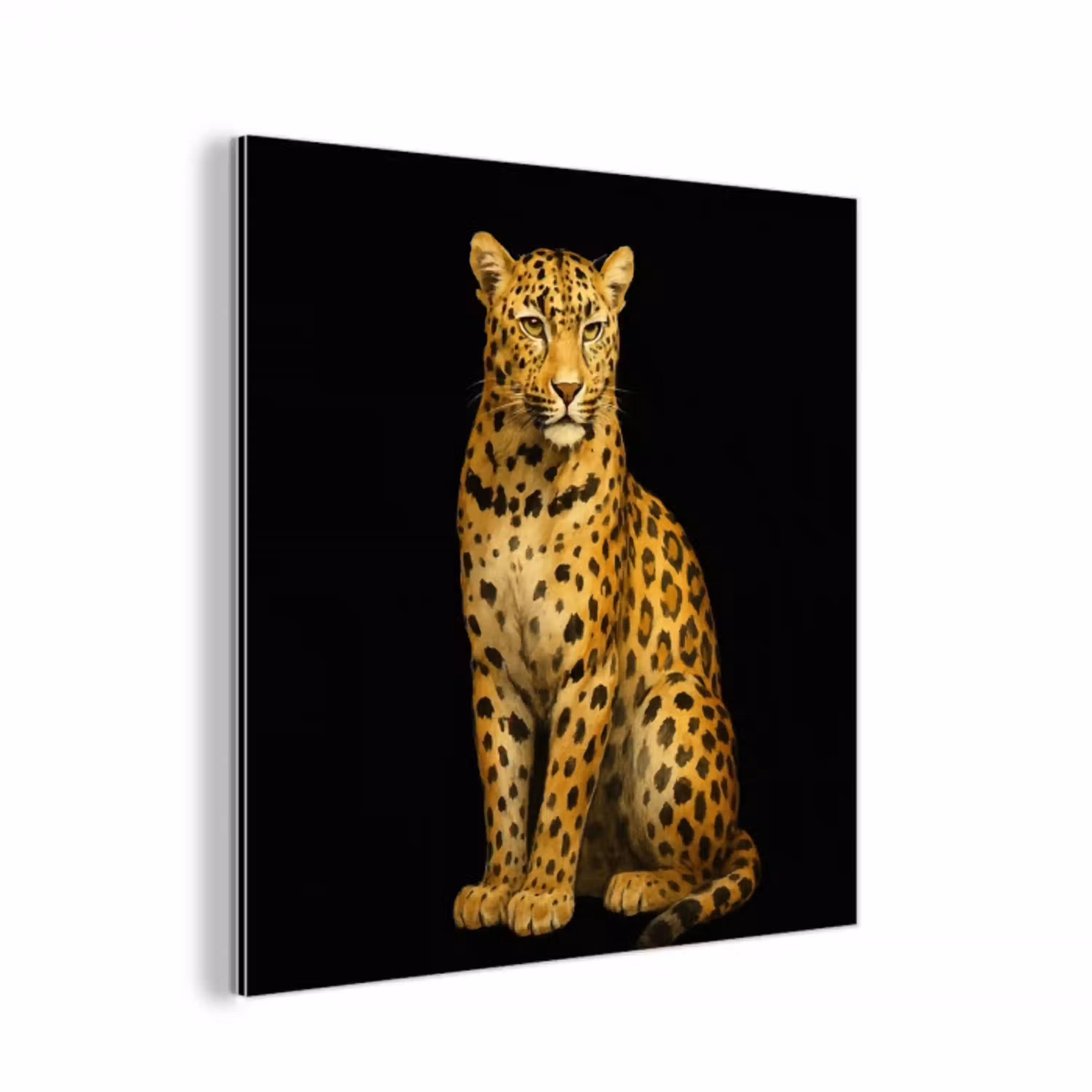 Panter - Realistisch - Bruin aluminium wit klein -3d
