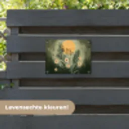 Bloemen - Bladeren - Zon - Groen tuinposter los doek klein -sfeer3