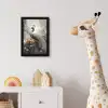 Pauw - Pauwenveren - Vogel - Jungle - Bloemen fotolijst zwart zonder passe partout klein -usfeer4_kinderkamer