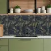 Abstract - Lijnen - Blauw - Goud keuken achterwand 2 middel 871 -sfeer3