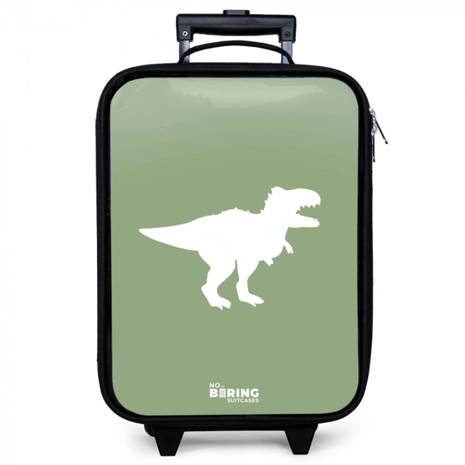 Groen met T-rex dino Kinderkoffer - Zwart klein -zzz_website3d