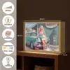 Auto - Vrouw - Groen Light Box met batterij (Wandlamp) middel -USP_websiteoverzichtNL