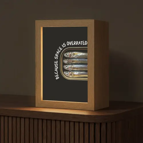 Sardines - Tekst - Vis - Blik Light Box met kabel (Tafellamp) klein -z3d_website