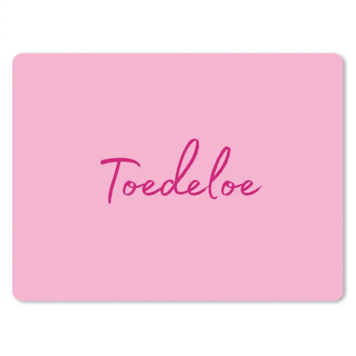 Toedeloe - Roze - Minimalistisch muismat rubber klein -3d