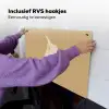 Bananen - Beige - Lijntekening - Minimalistisch Inductie beschemer met haakjes klein -ky-ophangen-nl
