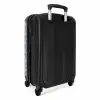 Blauw driehoeken patroon NBS - Handbagage koffer - Kinderen Unisex middel -achterkant
