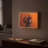 Vrouw - Chilipepers - Pepers - Bloemen Light Box met batterij (Wandlamp) middel -sfeer1